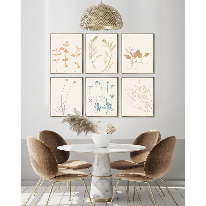 Floral Trace V Canvas Wall Art