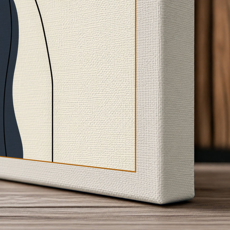 Organic Alignment Mid-Century - Wrapped Canvas, 24x16 - 61.0 x 40.6 cm, Cream Border
