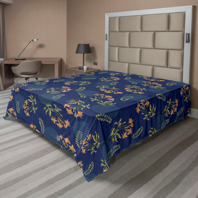 Ambesonne, drap plat floral pivoines, art botanique printanier