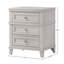 Table de chevet 3 tiroirs avec port - installation en bois massif gris 3