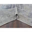 Tapis oriental 11 pi 10 po x 14 pi 9 po gris argenté, noué à la main, persan, en laine et en soie, tissé dense, abstrait à motif mosaïque, très grand, très grand