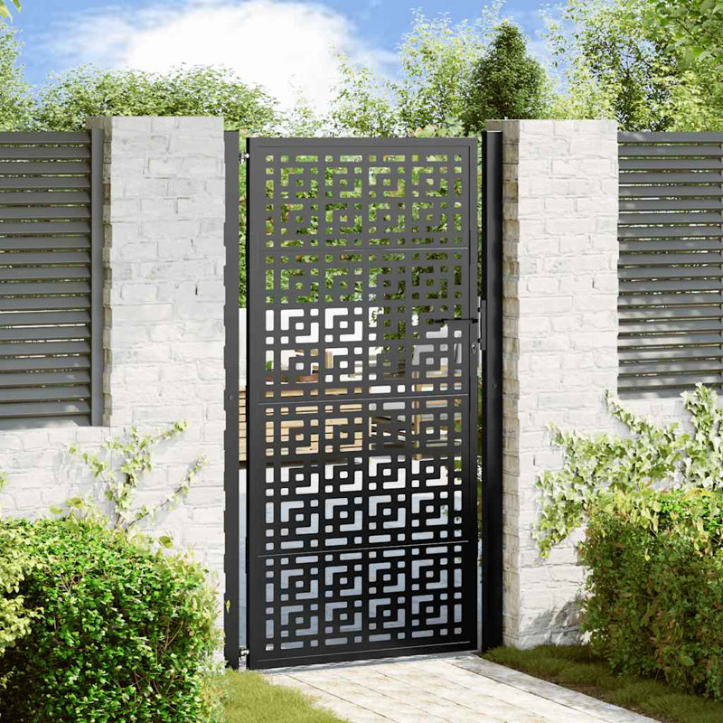 105 cm W Gate Fencing with 1 Panel(s) Included, 105 x 180 cm, Black