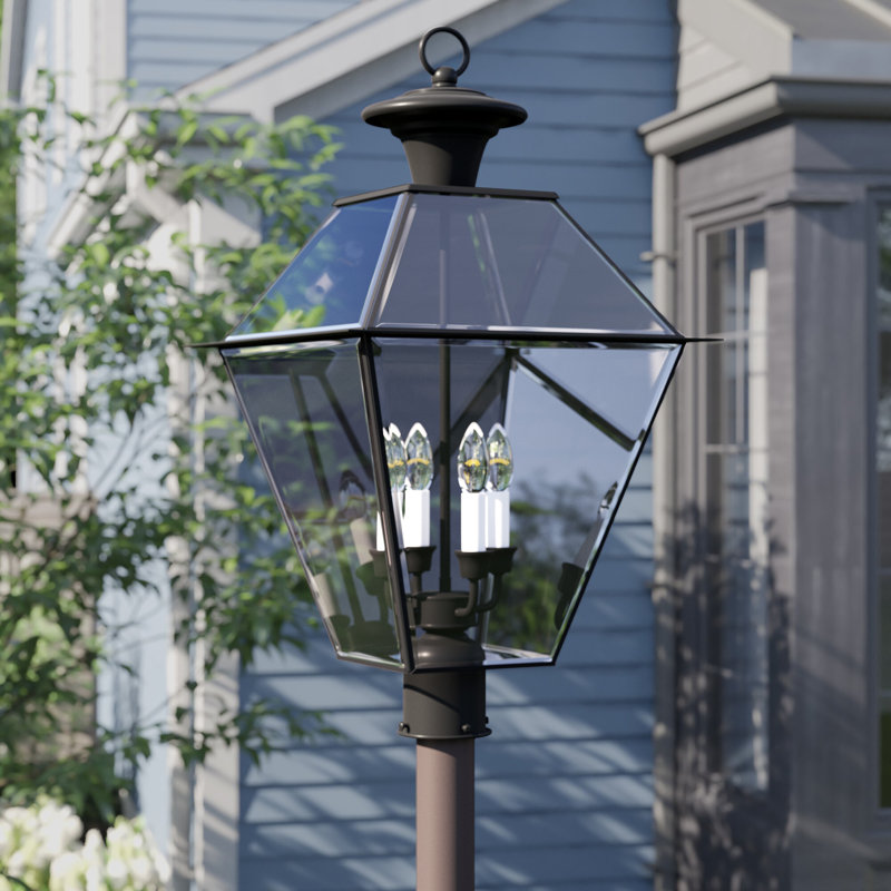 Tête de lanterne d'extérieur 4 lumières Amiree, Noir