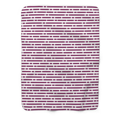 Magenta Lines Design - Couverture Sherpa de qualité supérieure 1 pièce