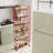 6-Tier Rolling Cart Gap Kitchen Slim Slide Out Storage Tower Rack with Wheels-109187899-109187900