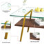 Table basse et tables de bout, ensemble de 3, table en verre trempé avec panneau de fibres à densité moyenne, tables modernes pour le salon-1105663680-1105663686