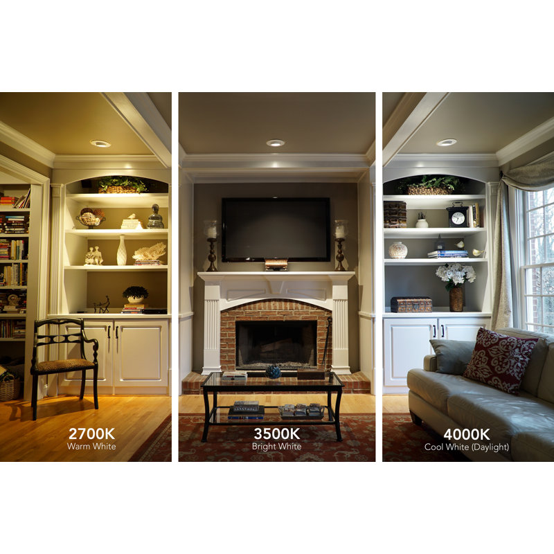 Sleek White Brushed Nickel LED Energy Star Flush Mount Light