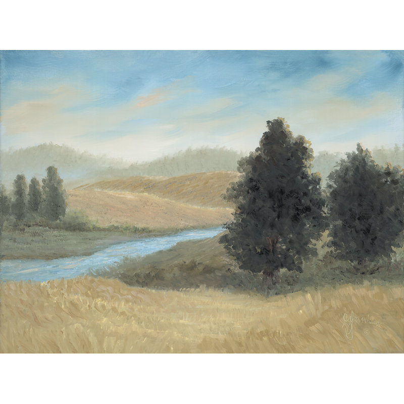 Campagne toscane sur toile, H 32 po x l 48 po
