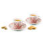 Coral Porcelain Espresso Cup and Saucer