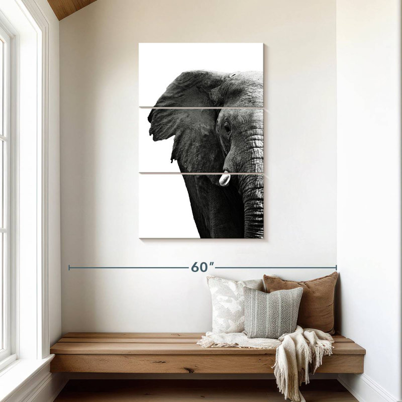 Éléphant d'Afrique ridé Brampt, H 45 po x l 28 po