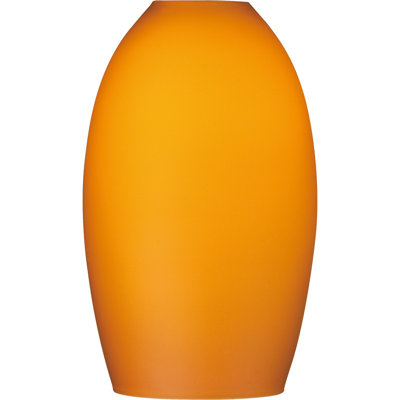  Abat-jour de luminaire suspendu ovale en verre gravé ambre gravé H 8,5 po x l 5 po