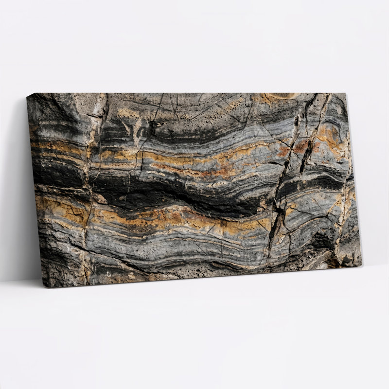 Toile grise et grise à couches superposées, L 40 po x H 20 po