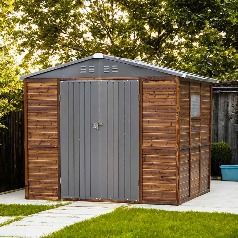 Iron-Wood Combination Tool Shed – A Perfect Blend Of Nature And Functionality, 77.95" H x 87.2" W x 71.46" D