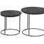 Ensemble de 2 tables gigognes noir mat