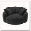 Fauteuil d'appoint rembourré en tissu chenille-48432667