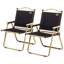 Outsunny, ensemble de 2 chaises de camping pliantes, chaises de plage légères et portables, fauteuils, fêtes, pêche, pique-nique et randonnée