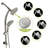 Brushed Nickel 5" Dual Shower Head With Handheld And Adjustable Slide Bar - 5 Different Settings For Enjoyable Bathing In Ways To Customize Experience