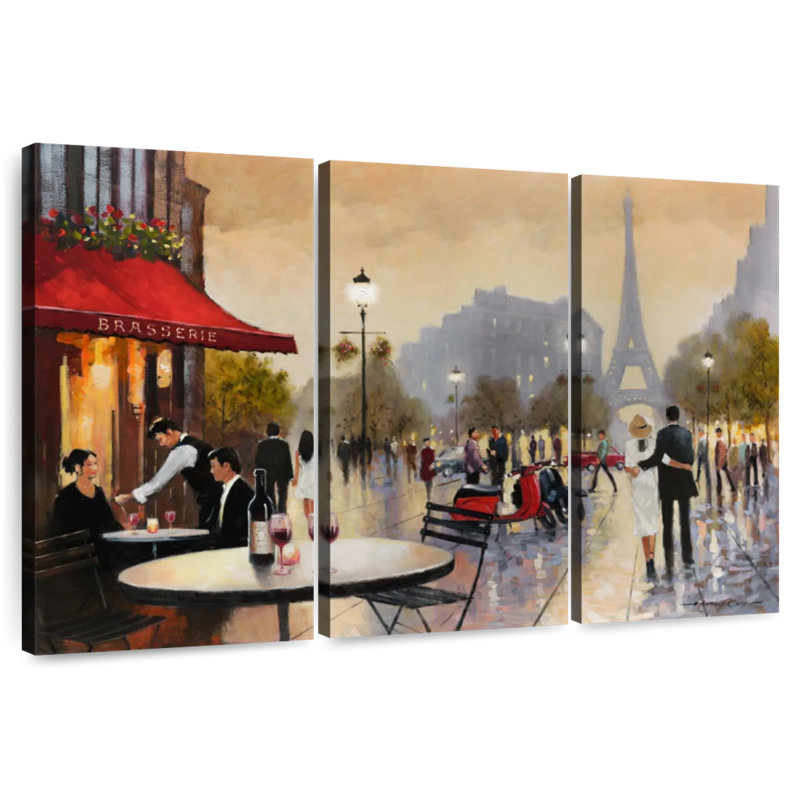 Sireci Couple's Paris Stroll, 24" H x 38" W