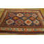 Blue Tribal Geometric Allover Design Antique Caucasian Kazak Rug