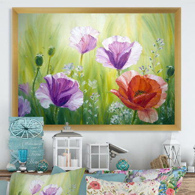 Blossoming Poppies In The Morning II - peinture sur toile