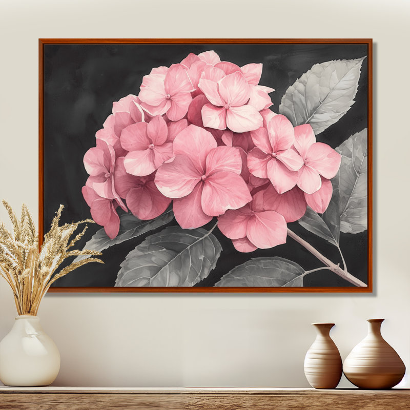 Kaminsky - Floral Wall Art, Impression sur cadre flottant, Brun, H 12 po x l 20 po