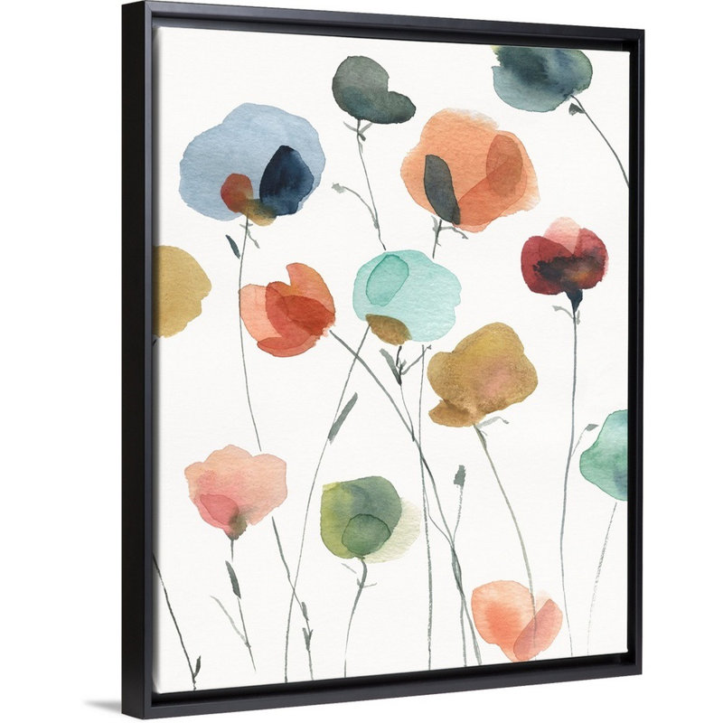 «Lollipop Garden II», reproduction d'art sur toile, H 21,7 po x l 17,7 po x P 1,75 po, Cadre flottant noir