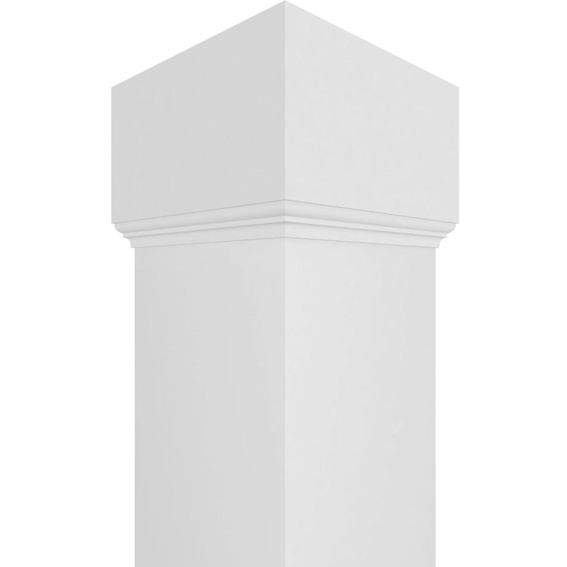Square Non-Tapered Smooth  Endura-Craft Column Wrap Kit, Mission Capital & Base
