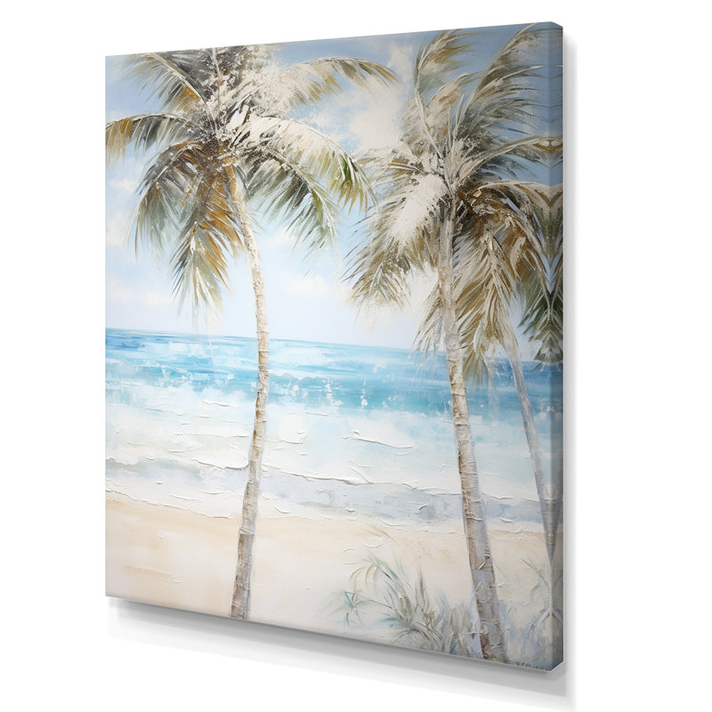 Perle du désert, palmiers, oasis I - palmiers, impression sur toile, 44" H x 34" W, Toile tendue