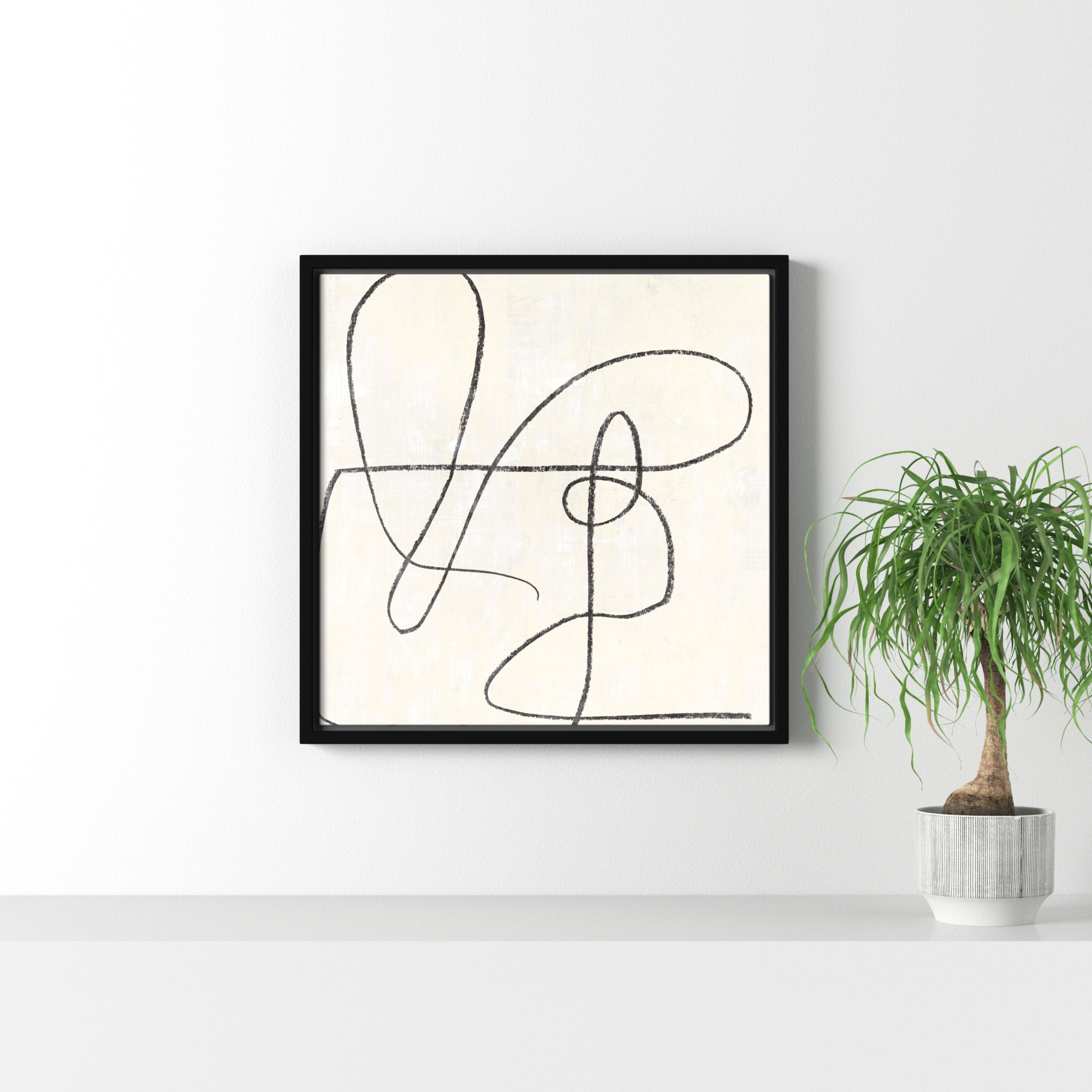 Juxtaposing, 31.5" H x 31.5" W, Black