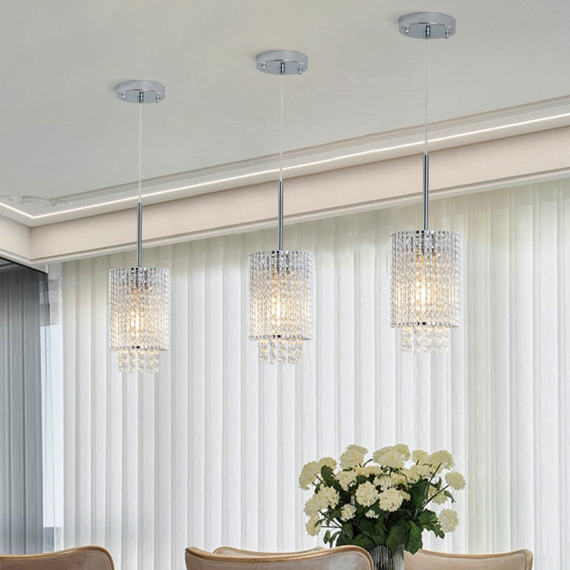 Ensemble de 3 lustres en cristal Modern