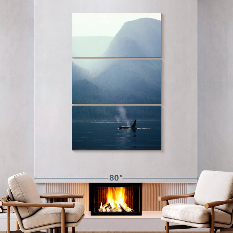 Alvord Spouting Killer Whale, 74" H x 48" W