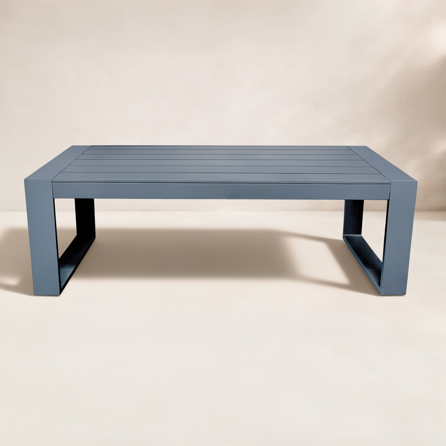 Dover 46'' Metal Outdoor Coffee Table, Gray