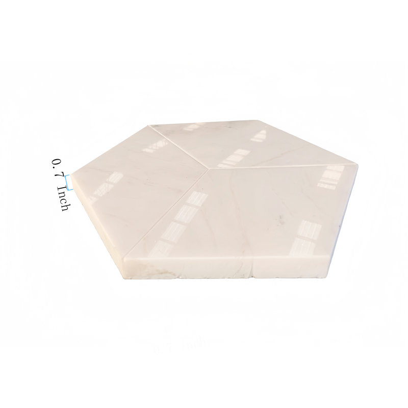 Carrelage en marbre Water-Jet, Blanc/naturel