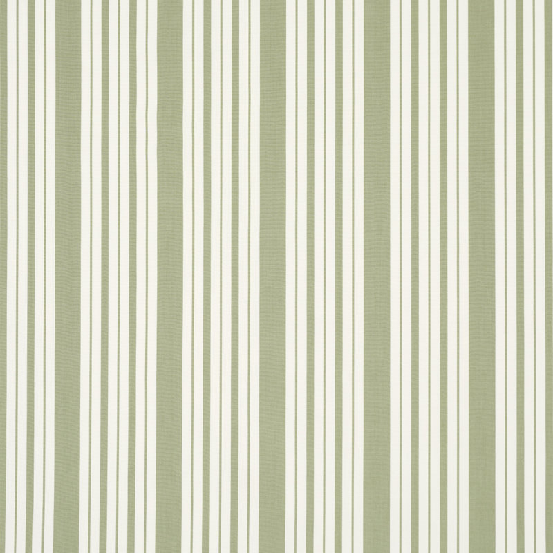 Tissu rayé Schumacher x Mark D. Sikes Markie, Vert feuille