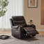 Fauteuil inclinable manuel berçant en cuir Abba Air-965191289