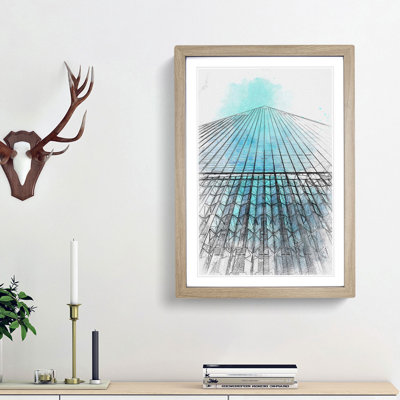 Ground Zero in New York City in Abstract - Picture Frame Graphic Art Print on MDF