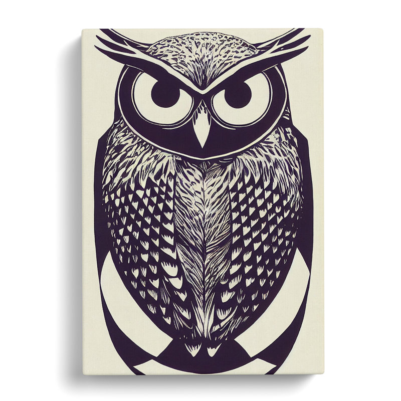 Fabulous Owl Abstract - Wrapped Canvas, 60cm H x 40cm W