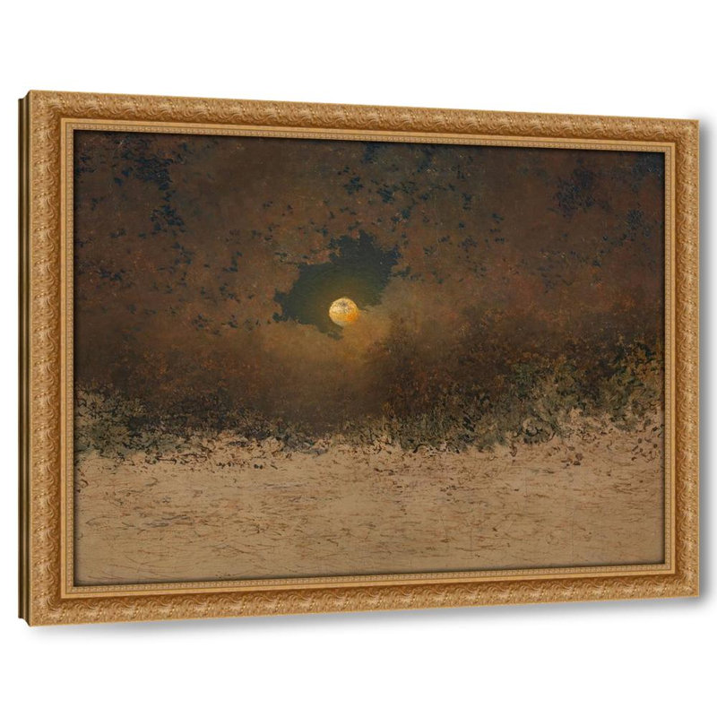Mondlandschaft mit bewolktem Himmel (vers 1850), H 18 po x l 24 po