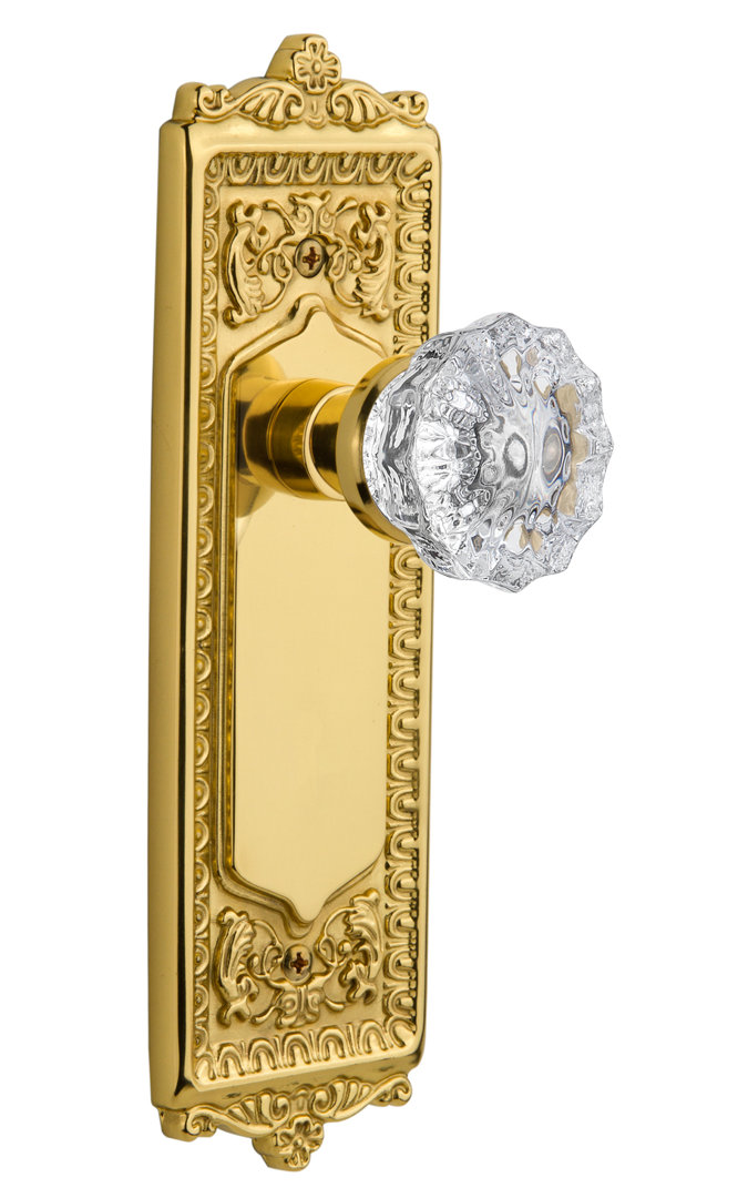 Egg & Dart Plate with Crystal Door Knob Nostalgic Warehouse 