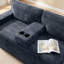 Canapé à compression 91,7 po sans pattes, velours côtelé moelleux avec porte-gobelets intégrés et poche de rangement latérale pour le salon-133411839-133411840