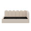 Divan-lit simple tapissier relevable avec tête de lit, structure de lit plateforme en velours avec rangement hydraulique-117487203