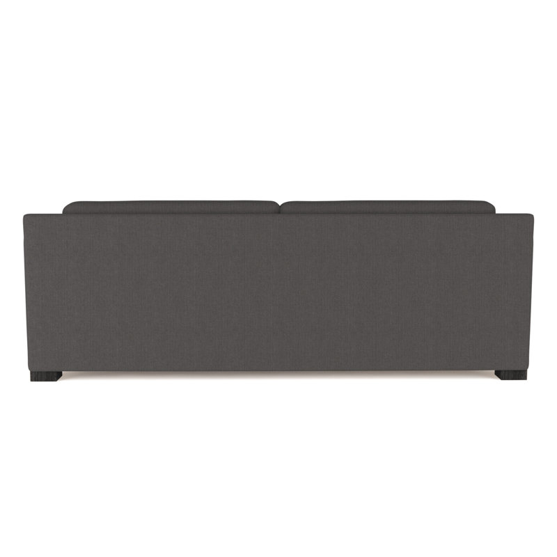 Mercer Track-Arm Sofa, Box Weave Linen Graphite, 33.5" H x 96" W x 44" D, Ebony