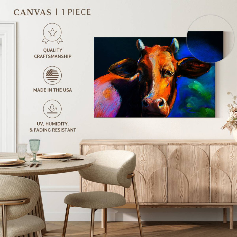 Brampt Cow Head, 30" H x 45" W