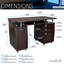 Bureau d'ordinateur avec rangement Techni Mobile-1089948008