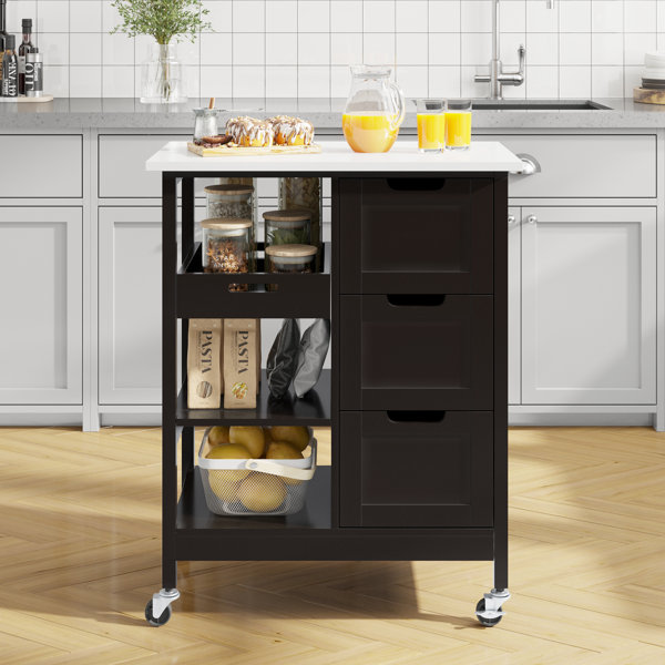 Lark Manor Ariayah Solid Wood Kitchen Island & Reviews | Wayfair