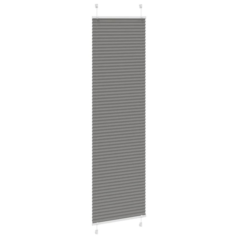 Room Darkening Pleated Shade, 60cmW x 200cmL, Anthracite