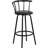 Barthleney Crown Back Metal Barstool with Vinyl Swivel Seat and Footrest