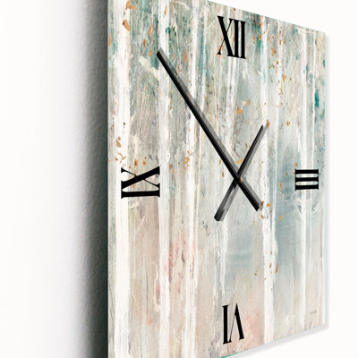 Horloge murale abstraite en bois A Walk in the Forest VII