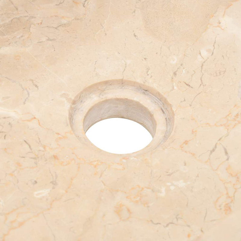 Elinor Sink Marble High Gloss, High Gloss Cream