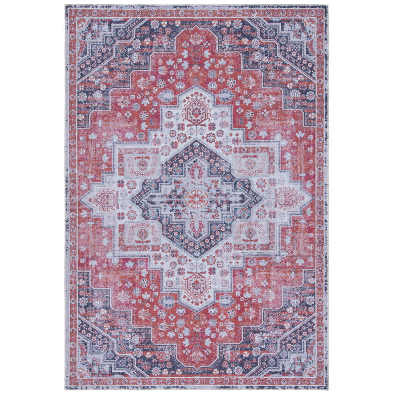 Tapis oriental rouge / bleu Hallel, Rectangle 8 pi x 10 pi